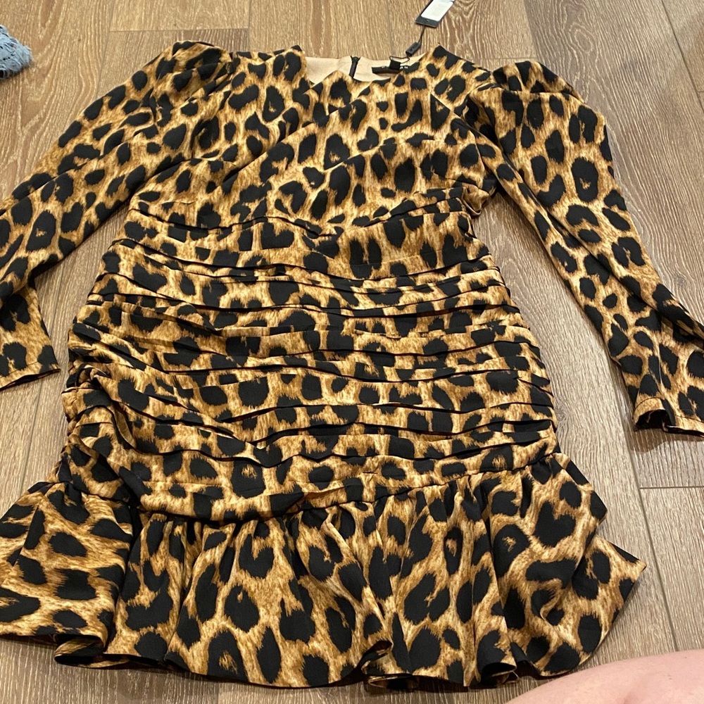 Beulah Dress in Leopard Pattern
